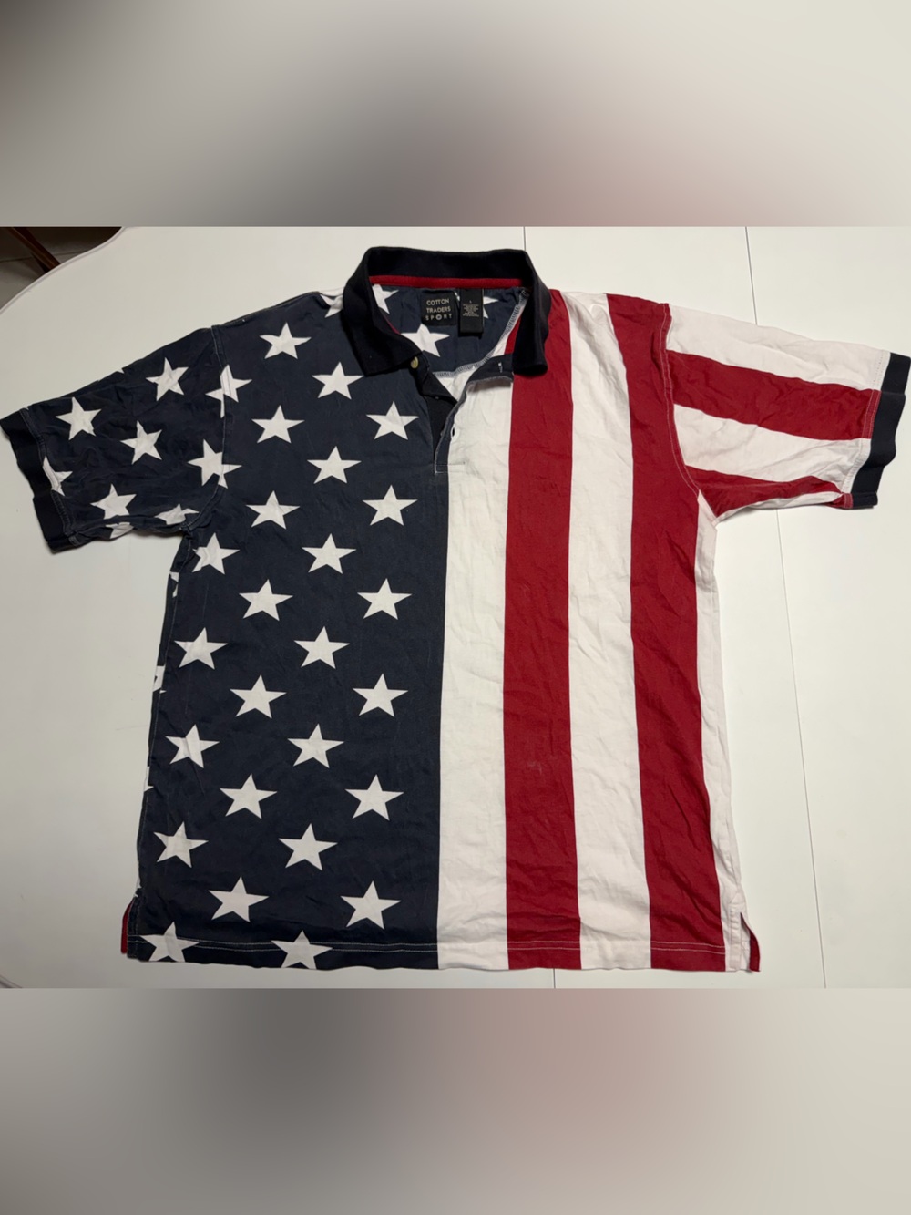 Vintage Americana cotton polo shirt